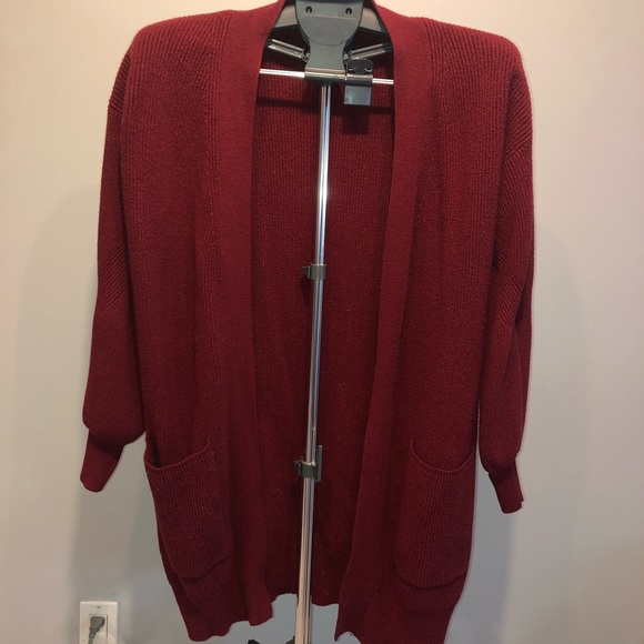 Twelfth Love Maroon Cardigan - Picture 3 of 7